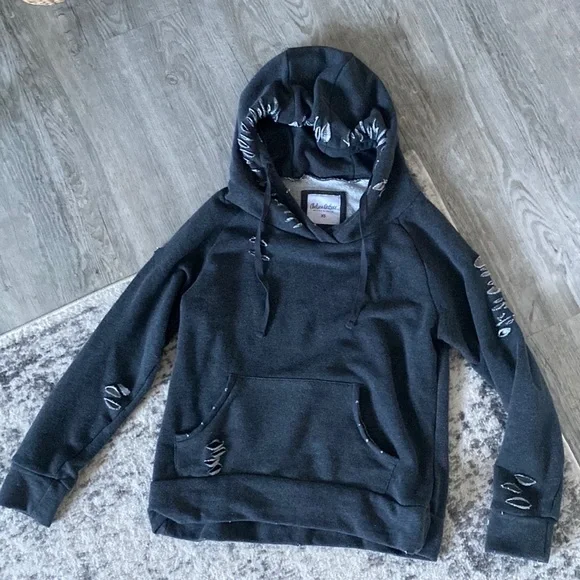 Tops Chelsea Deboer Distressed Hoodie Poshmark